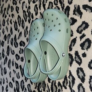 CROCS Sage Green Clogs NWT
